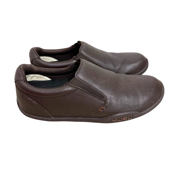 Kuru Kivi Brown Leather Slip On Loafers Casual Comfort Arch Support Brown Sz 9.5 - Picture 1 of 9